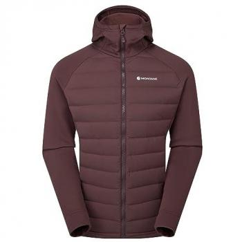 Giacca Piumino Composito Montane con Cappuccio Uomo XL Rosso Scuro
