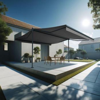 Tenda Doppia Pendenza Grigio Antracite con Telecomando Intersun