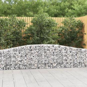 Arched Gabion Baskets 2 Pack, 400x30x60/80 cm, Galvanized Iron