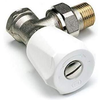 Robinet de radiateur équerre à visser F 38' Double réglage Comap