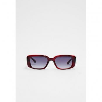 Burgundy Tortoiseshell Rectangular Sunglasses by Stradivarius