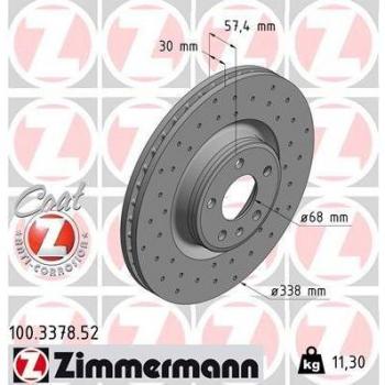 ZIMMERMANN Audi Bremsscheibe 100.3378.52