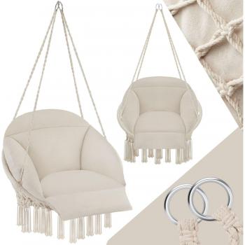 Samira Hanging Swing Chair - Beige