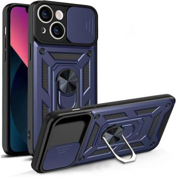 Armored iPhone 13 Case with Camera Protection - Blue
