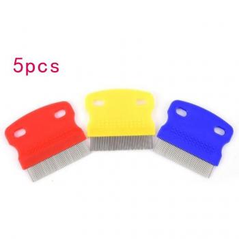 Pet Grooming Flea Removal Brush - Stainless Steel Dog and Cat Comb (1/2/5 pcs)