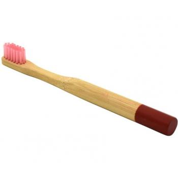 6Pcs Colorful Bamboo Handle Toothbrushes for Children with Soft Bristles