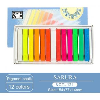 SAKURA Tizas de Colores NCT - Juego de 12/24/48 colores, fácil de colorear