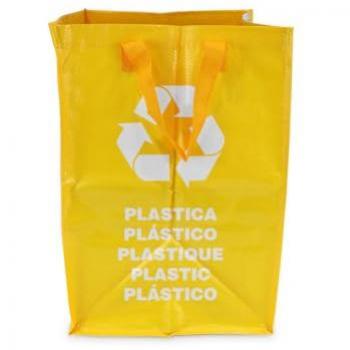 LILI HOME Trio de Bolsas para Reciclaje - Plástico, Vidrio y Papel