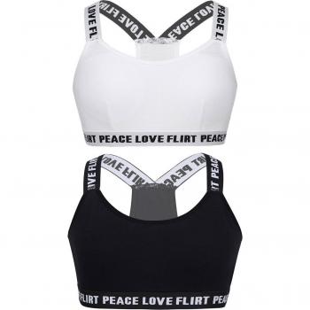 2Pcs X-Back Training Bras for Young Girls