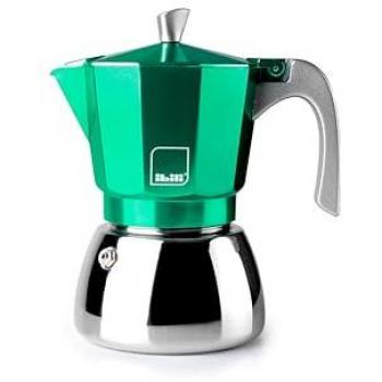 Cafetière expresso Elba Green 9 tasses en aluminium
