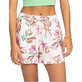 Pantaloni corti Roxy Lekeitio Break Flowers bianco rosa arancio donna - XS