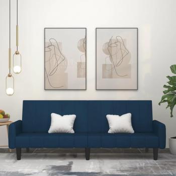 VidaXL Schlafsofa 2-Sitzer Blau Samt