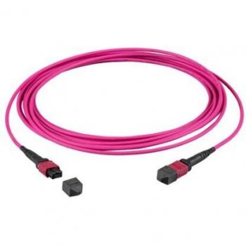 MTP‑F/MTP‑F 12‑Fasermatrix Patchkabel OM4 – LSZH erika‑violett, Code B, 15 m (S/UTP, CAT6)