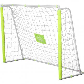 HOMCOM Porta da Calcio per Adulti e Bambini Rete con Bersaglio Centrale Pali in Ferro Ricoperti da Tessuto Dimensioni 186x62x123 cm