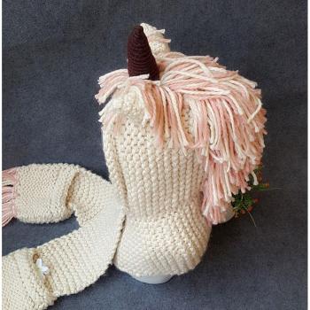 Cute Unicorn Scarf and Hat for Children 3-10
