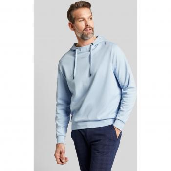 Herren Hoodie BUGATTI XL - Hellblau mit edlem Logoprint in Gold