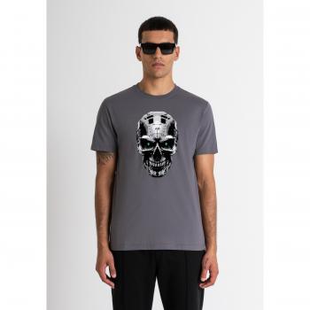 Camiseta Antony Morato Color Gris Calavera Frontal