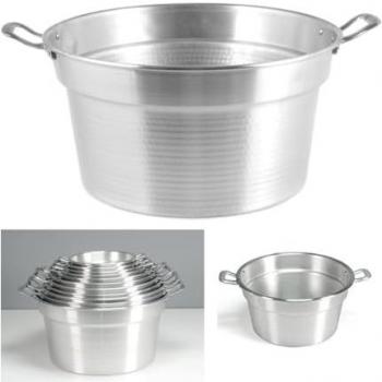 Puits de mise en conserve aluminium à haute résistance, poignées grises – Ø38 cm