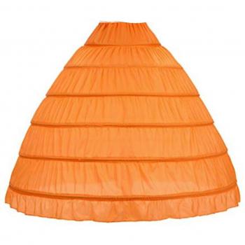 White 6 Hoops Bustle Underskirt