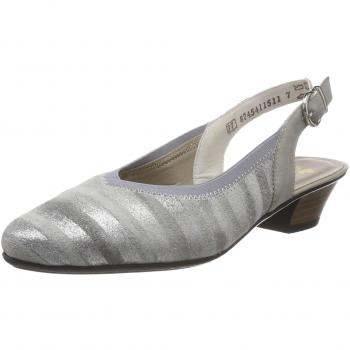 Rieker Women's 58063 Slingback Heels, (Gray-Metallic/Nebbia)