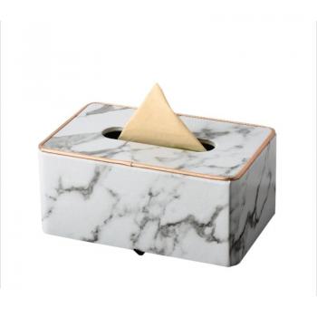 Marmeren Phnom Penh WC-papierhouder met metalen frame