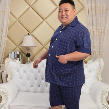 Mannen Casual Katoenen Nachtkleding Set