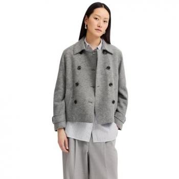 BUGATTI FlexCity Stretch Damenjacke – 44/270, Dunkelgrau, 50% Viskose / 50% Wolle