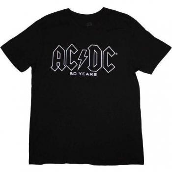 AC/DC Unisex Logo History Back Print T-Shirt S Black