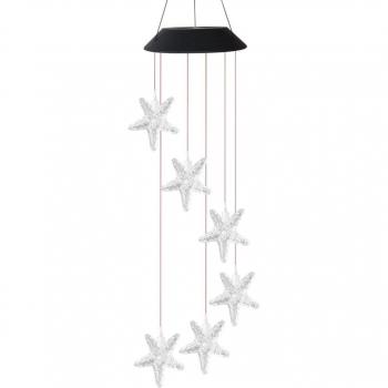 Luz decorativa solar exterior forma estrella marina