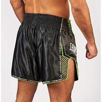 Leone 1947 - Blitz - Pantalones Cortos Kick-Thai Unisex - Adulto, AB902, Negro, L