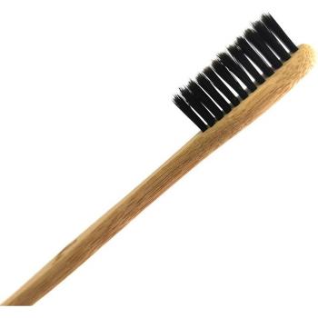 Brosse à dents biodégradable en charbon de bambou, 3 styles, forme ondulée, dureté modérée