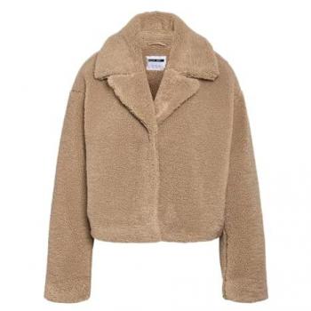 Manteau Court en Fausse Fourrure Noisy May - Beige XL