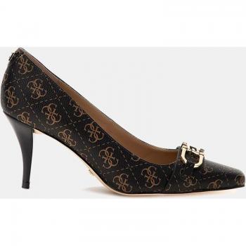 Tacones Dorados con Logo Guess