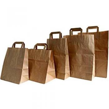 NatureStar Papier-Tragetasche 70g/qm 26x17x25cm braun VE=250 Stück