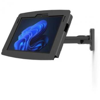 Compulocks Space Enclosure Swing Wall Mount for Microsoft Surface Pro 8 - Lockable Adjustable Arm, High-Quality Aluminum, Black, 13-Inch Screen Size