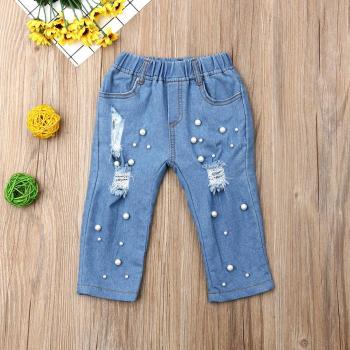 Toddler Girl Casual Elastic Denim Pants