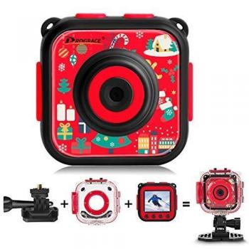 DROGRACE 4K Kids Action Camera – Waterproof 1080P HD Camcorder for Boys and Girls Holiday Edition