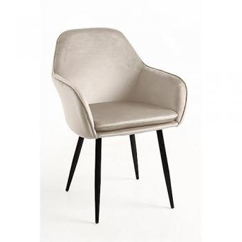 Pack 6 sillas chic black - beige