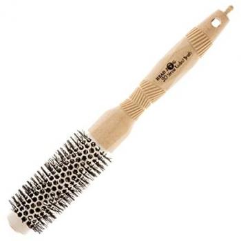 Ceramic Coated Ionic 25mm Straw Radial Brush for Volume & Curling - Head Jog Hair Drying Round Brush