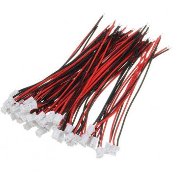 Câbles électriques mini connecteurs 2 broches 26AWG 120mm - 50 unités