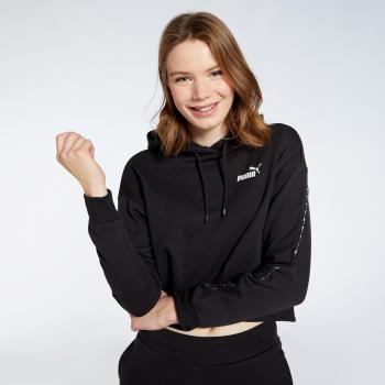 Trendy Black Hoodie Puma Power Tape