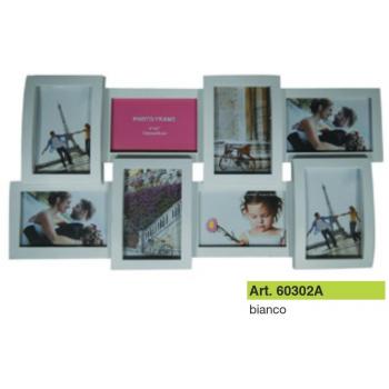 Cornice Portafoto 8 Foto PVC Bianco