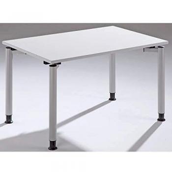 THEA Bureau à 4 pieds - hauteur 680 – 820 mm - largeur 1200 mm, gris clair
