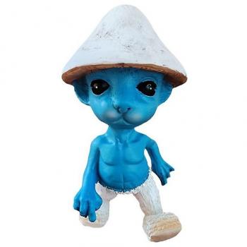 Figurine Chat Schtroumpf pour Décoration