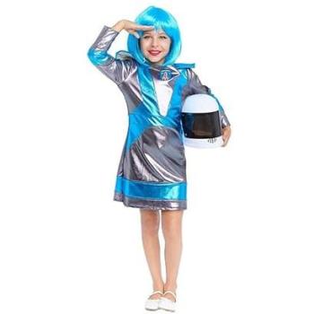 Vestido de Astronauta para Niña en Plateado y Azul