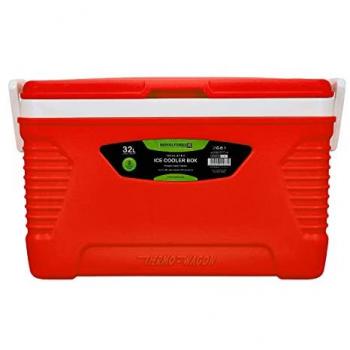 Compact 32‑Litre Ice Cooler with Red Exterior