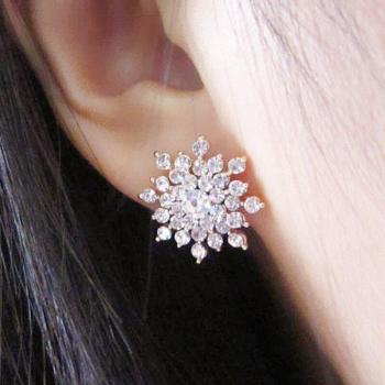 Trendy Black Triangle Earrings