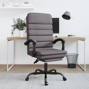 Bureau Massage Reclining Chair – Gris Similicuir