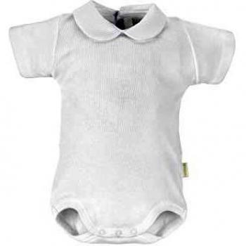 Body Interlock Manica Corta Collo Taglia 24 Bianco
