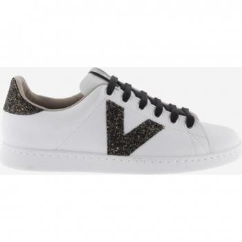 Victoria Zapatillas de Efecto Piel con Logotipo y Trasera Brillante